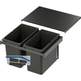 VS ENVI Flex Abfalltrennsystem KB 600 mm 2 x 22 Liter Lava