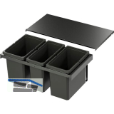 VS ENVI Flex Abfalltrennsystem KB 800 mm 2 x 22/1 x 16 Liter Lava