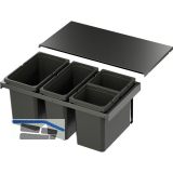 VS ENVI Flex Abfalltrennsystem KB 800 mm 1 x 22/1 x 16/2 x 10 Liter Lava