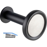 Mantelhaken Palos Tiefe 116 mm, Aluminium schwarz, Edelstahl geb�rstet