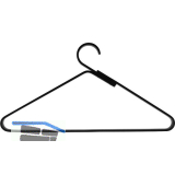 Kleiderb�gel Ponos mit Hosensteg, Aluminium schwarz