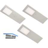 L&S Unterbauleuchte Planar L 3er Set Aluminium geb�rstet