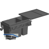 NINKA Abfalltrennsystem Set eins2sechs KB 400 mm dunkelgrau