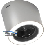 DOMUS LINE Unterbauleuchte UNIKA D-Motion WAVE Steckdose, Edelstahl Effekt