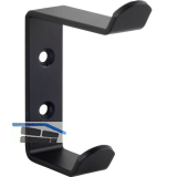 Mantelhaken Eraos Breite 20 mm, H�he 90 mm, Stahl schwarz matt