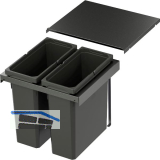 VS ENVI Flex Pro Abfalltrennsystem KB 450 mm 2 x 21 Liter Lava