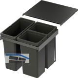 VS ENVI Flex Pro Abfalltrennsystem KB 500 mm 1 x 21/2 x 12,5 Liter Lava