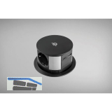 EKOTECH Steckdose ET-115 3xSchuko, USB A+C-Charger, QI-Charger, schwarz