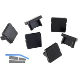 L&S Endkappen Lite Track schwarz, 6 Stk.