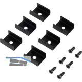 L&S Befestigungsclip Lite Track Stahl schwarz, 6 Stk.