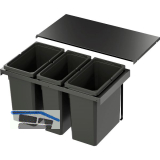 VS ENVI Flex Pro Abfalltrennsystem KB 800 mm 2 x 28/1 x 21 Liter Lava