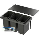 VS ENVI Flex Pro Abfalltrennsystem KB 900 mm 3 x 28 Liter Lava