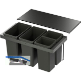 VS ENVI Flex Pro Abfalltrennsystem KB 900 mm 2 x 28/2 x 12,5 Liter Lava