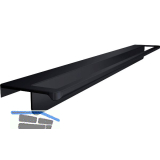 ARREDA Geschirrtuchhalter f�r grifflose Fronten 520 mm schwarz eloxiert