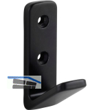 Mantelhaken Enyo Breite 20 mm, H�he 63 mm, Zinkdruckguss schwarz matt