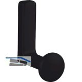 Mantelhaken Eryx Breite 25 mm, H�he 62 mm, Zinkdruckguss schwarz matt
