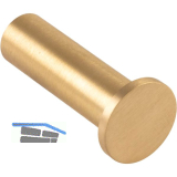 Mantelhaken Erato 22 mm, T 49 mm, Messing matt