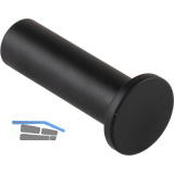 Mantelhaken Erato 22 mm, T 49 mm, Messing schwarz matt