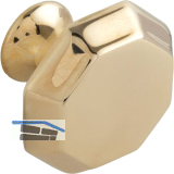 Knopf Pluto B 33 mm, H 33 mm, Tiefe 25 mm, Messing poliert