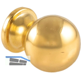 Knopf Isse � 20 mm, Tiefe 26 mm, Messing poliert