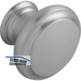 Knopf Pyra � 29 mm, Tiefe 21 mm, Messing Edelstahl Effekt