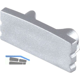 BILTON Endkappe BLine-S ON alufarbig