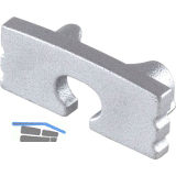 BILTON Endkappe BLine-S ON mit Bohrung, alufarbig