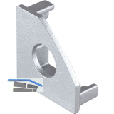 BILTON Endkappe BLine-S COR mit Bohrung, alufarbig