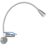 L&S Bettpaneelleuchte Legis 24 V/DC alufarbig mit USB-Charger