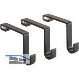 DOMUS LINE SYSTEMA Haken 3er Set schwarz