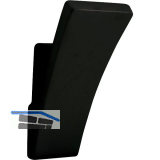 Mantelhaken Prokion Breite 25 mm, H�he 56 mm, ZN schwarz matt lackiert