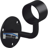 Bar-Reling Wandst�tze gekr�pft f�r Rohr-� 38 mm, H:105 mm, Stahl, Schwarz