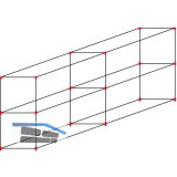 ALUMIS Smartcube Eckknoten-Set freistehend 4-fach schwarz