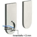 CINETTO Schrankrohrlager zu Schrankrohr rund, Aluminium silberfarbig