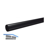 Schrankrohr SR rund 25 x 3000 mm auf Ma� geschnitten Stahl schwarz lackiert