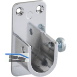 Schrankrohrlager Oval 8 - f�r Schrankrohr 30 x 15 mm, Zamak verchromt