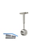 Schrankrohrlager Rund 2 geschlossen � 25 mm, Zamak verchromt