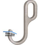 Haken HO1 f�r Oval-Schrankrohr 30 x 15 mm, Zamak verchromt