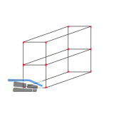 ALUMIS Smartcube Eckknoten-Set h�ngend 2-fach vertikal schwarz