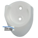 Schrankrohrlager Rund 1 � 19 mm, Kunststoff wei�