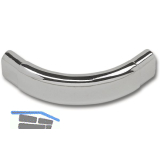 Rohrbogen 90� Spezial Oval Schrankrohr 30 x 15mm, Stahl geschliffen, verchromt