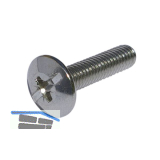 ITALIANA FERRAMENTA Spezialschraube Oval 6 f�r Schrankrohrlager, M6x25mm vern.