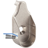 Schrankrohrlager Oval 1 f�r Schrankrohr, 2 St�tzzapfen � 5 mm, Zink vernickelt