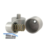 Schrankrohrlager Pressto Schrankrohr � 25 mm, Zamak alufarbig