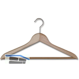 Kleiderb�gel Unut 1 drehbar, mit Hosensteg, Buche lackiert