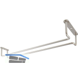 Bar-Gl�serhalterung 365 mm Messing vernickelt