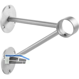 Bar-Reling Wandst�tze mit Diagonalstreben f�r Rohr-� 38 mm,Edelstahl geschliffen