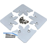 ALUMIS Alurahmenprofil Eckenteil breit, Packung 4 St�ck mit 8 Schrauben