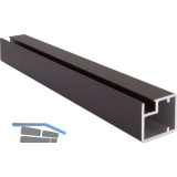 ALUMIS Alurahmenprofil schmal, L�nge 2500 per Stange, schwarz matt eloxiert