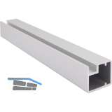 ALUMIS Alurahmenprofil schmal, L�nge 2500 per Stange, natur eloxiert